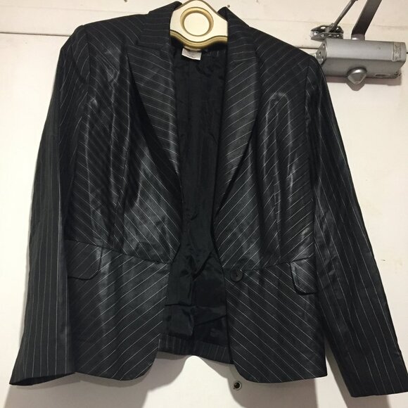 GEORGES RECH WOOL PINSTRIPE BLAZERS SIZE 40 - Picture 5 of 10